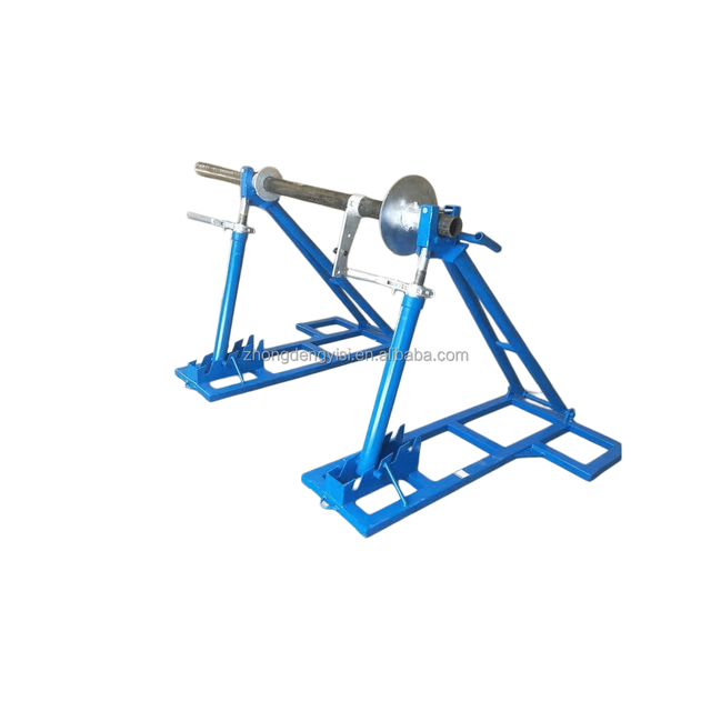 Factory Wholesale Mechanical Cable Reel Lifter Stand Cable Drum Jack Stands for Cable Reel Stand.