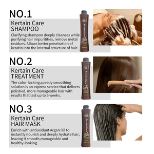 Set Professionale per Lisciatura <span class=keywords><strong>Capelli</strong></span> alla Cheratina Brasiliana, <span class=keywords><strong>Trattamento</strong></span> Idratante Anti-Crespo Senza Formaldeide - Product Image 3
