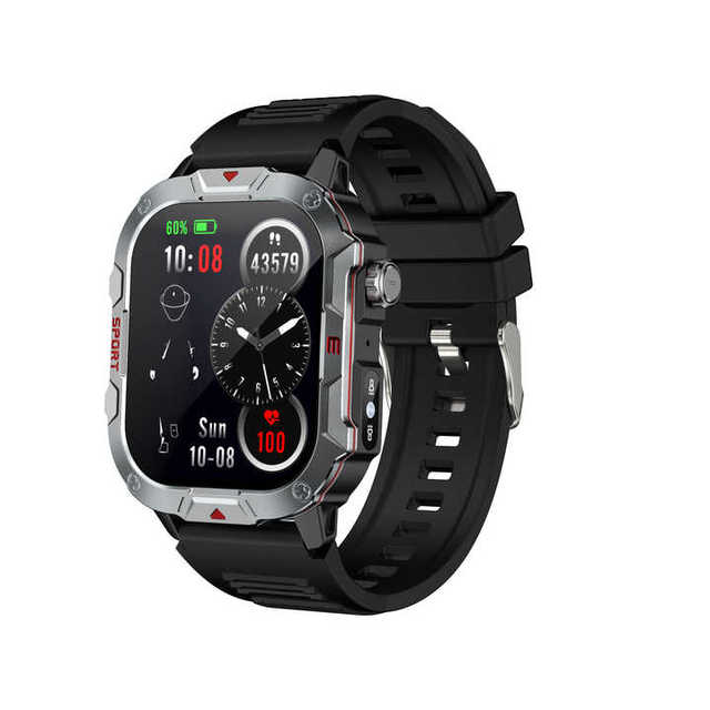 New C40 Pro Smart Watch 2.19inch Full Touch Screen BT Call Fitness Tracker Outdoor LED Flashlight Smartwatch Bracelet C40pro