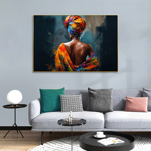 Huamiao abstrait femmes africaines peinture africaine dame peinture chambre décor - Product Image 4