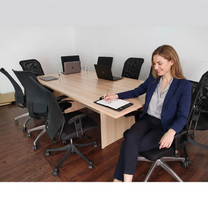 Modern Rectangular Chipboard Melamine Conference <b>Table</b> 8 Seater <b>Office</b> Furniture Durable Commercial Use AY <b>Office</b> System - Product Image 1