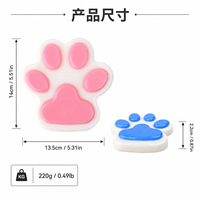 Jouet à presser extra-large en forme de patte de chat en TPR et peluche, anti-stress, unisexe, pour Halloween, fait main, à récupération lente