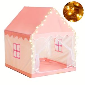 Tente pour jeunes pop-up rose tente de château de princesse pliable maison de jeu intérieure pour enfants garçons filles - Product Image 1