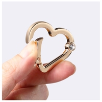 Mousqueton Cœur à Ressort pour Bijoux DIY, Porte-clés, Accessoire de Quincaillerie
