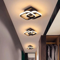 Plafonnier mural LED moderne blanc à 2 anneaux 35W, télécommande, changement de couleur, intensité variable, écologique, pour salon, chambre, couloir