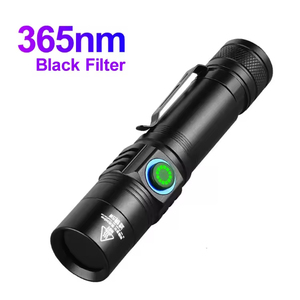 Linterna <span class=keywords><strong>Ultravioleta</strong></span> Recargable USB Tipo <span class=keywords><strong>C</strong></span> con Batería 18650, Detector de <span class=keywords><strong>Luz</strong></span> Negra Mini <span class=keywords><strong>Ultravioleta</strong></span> de 365nm - Product Image 2