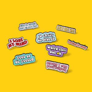 GO Crazy Love adalah mudah Lapel Pin kustom menyenangkan kutipan logam lucu Enamel Pin lencana Pria Wanita perhiasan aksesoris hadiah - Product Image 3