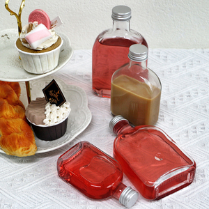 Bouteille en verre vide transparente de 500ml <span class=keywords><strong>330ml</strong></span> de jus de silex à haute teneur en eau minérale avec bouchon en aluminium - Product Image 6