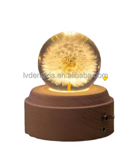 Caja de Música con Base Giratoria de Madera y Bola de Cristal con Patrón de Animales en 3D, Regalo Sorpresa para Niños - Product Image 3