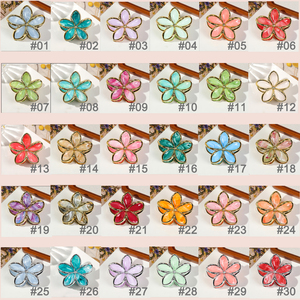 Pince à cheveux en plastique électroplaqué motif fleur d'œuf OEM, accessoires capillaires exquis et colorés pour femmes, 8 cm, vente en gros, meilleures ventes - Product Image 6