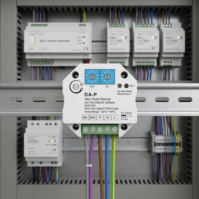 Professional DA-P DALI BUS Power Supply with 1 Channel 100-240VAC Wide Universal Input Voltage for Global Commercial Use