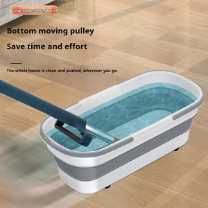 Đa mục đích bốn-bánh xe gấp lau xô cho hiệu quả và tiết kiệm thời gian làm sạch của phẳng giẻ lau sàn - Product Image 5