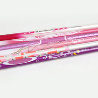 Manche de club de golf en graphite rayé rouge et multicolore - Non coupé, personnalisable |   Adaptation universelle pour bois/fer à repasser (compatible OEM)