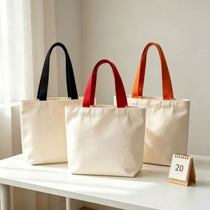 Custom Printed Logo Reusable Durable Heavy Duty Cotton <b>Canvas</b> Promotion Bag for Women - Product Image 3