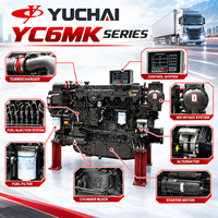 Moteur diesel six cylindres Yuchai YC6MK350-40 258 kW 1900 tr/min 10,338 L, unité automobile complète pour équipement de camion de transport lourd