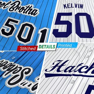 Camiseta de béisbol personalizada con rayas, botones, nombre y número cosidos, unisex, para adultos y jóvenes, que absorbe la humedad - Product Image 3