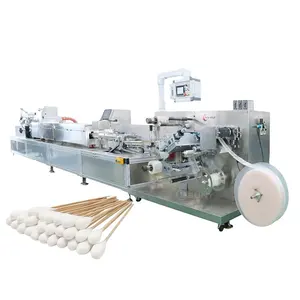 Lower Price Medical Cotton Swab Pad Making Machine Ear Cleaning Stick Cotton Bud Machine Production Line