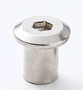 Tuercas de abrazadera de acero inoxidable 304, tuercas hexagonales de madera contrachapada biseladas de cabeza plana, Tuercas de seguridad para muebles - Product Image 5