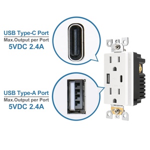 Barep loại một loại C <span class=keywords><strong>USB</strong></span> điện Ổ cắm ổ cắm ổ cắm <span class=keywords><strong>USB</strong></span> C cắm tường ổ cắm với <span class=keywords><strong>USB</strong></span> - Product Image 2