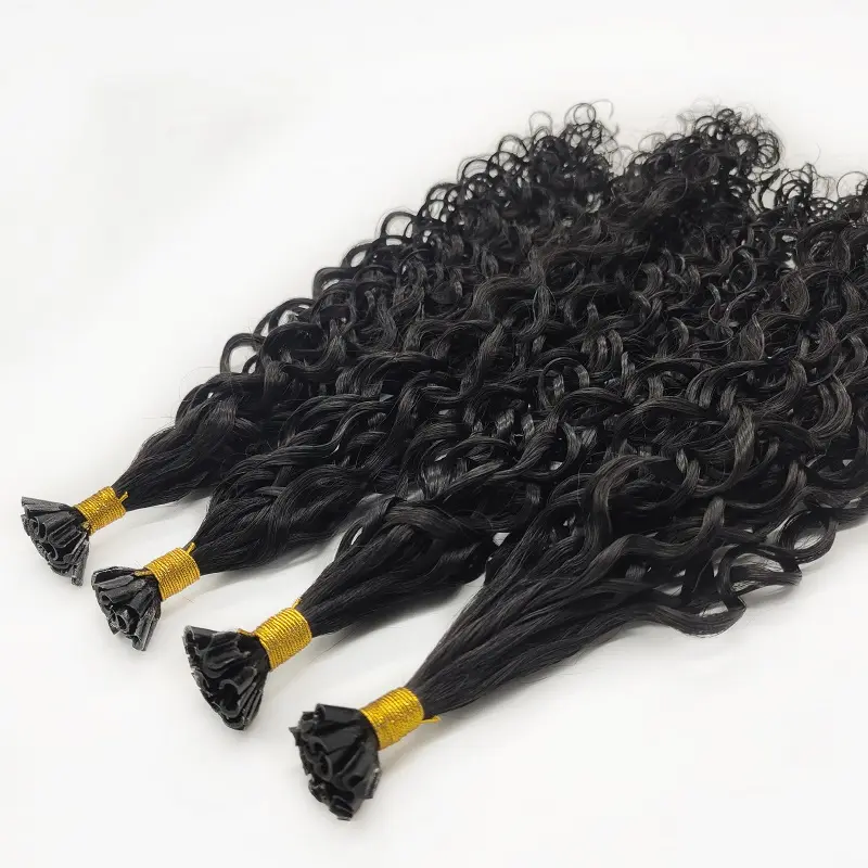 Wholesale Factory Price High Quality Double Drawn Indian Human Nail U Tip Hair Extension Natural Wave