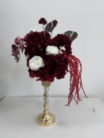 Centros de Mesa Decorativos con Rosas Artificiales de Seda Hechas a Mano y Personalizadas para Exteriores, Acción de Gracias y Graduaciones