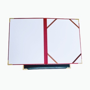 Biểu tượng tùy chỉnh A5 giấy chứng nhận nhung thư mục A4 Kích thước trống PU da bằng tốt nghiệp bìa với Vàng/Bạc in ấn trường nộp hồ sơ sản phẩm - Product Image 5