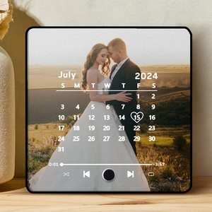 Calamita da Frigo Lettore Musicale in Acrilico <span class=keywords><strong>con</strong></span> Album Fotografico Personalizzato, Calamita da Frigo Musicale Natalizia per Regalo - Product Image 3