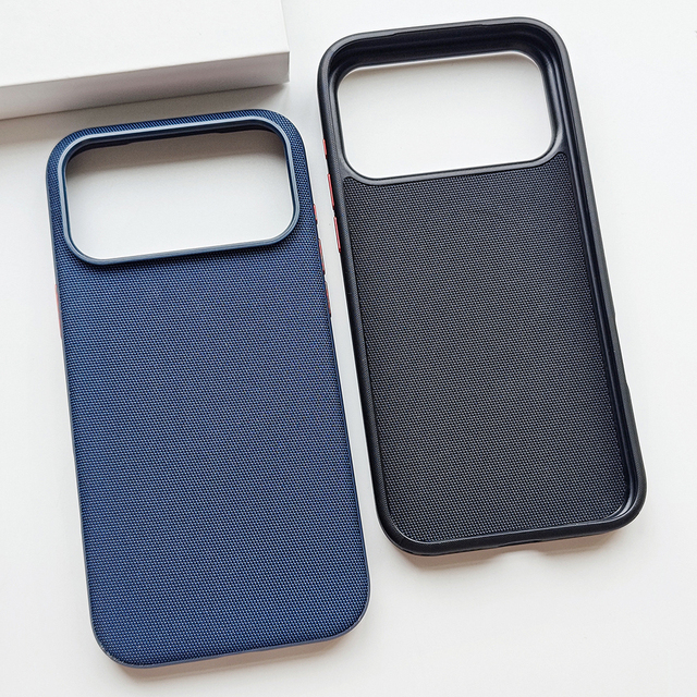 Gzbosheng High Quality TechWoven Fabric Pattern Magnetic Shockproof Phone case for iPhone 15 16 17 Pro Max Mobile Cover