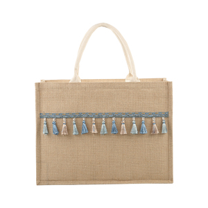 <span class=keywords><strong>Sac</strong></span> fourre-tout en toile de jute écologique réutilisable pour <span class=keywords><strong>femme</strong></span>, imprimé sur mesure, vente en gros à prix abordable - Product Image 2