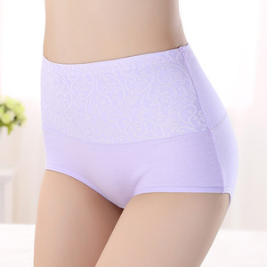 Sous-vêtements pour femmes respirants et légers à taille haute, taille L-4XL, string, culotte, coton, élasthanne, séchage rapide, antibactérien - Product Image 4