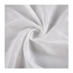 Tessuto Chiffon di seta del fiore tagliato bianco su ordinazione all'ingrosso cinese per il vestito