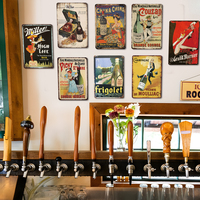 Letrero Metálico de Cerveza de 20x30cm al por Mayor, Letrero Publicitario Vintage de Metal, Póster de Hojalata para Bar, Pub, Decoración de Pared para el Hogar, Letrero de Metal con Eslogan de Cerveza