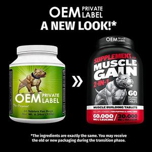 Complément alimentaire de haute qualité pour chiens OEM, pour développer les muscles, favoriser la croissance musculaire et augmenter la masse musculaire chez les chiens. - Product Image 4