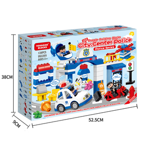 Ensemble de blocs de construction de grande taille pour la police, 138 pièces, <span class=keywords><strong>jouet</strong></span> de construction, livraison directe d'usine pour les enfants de 3 ans et plus - Product Image 3