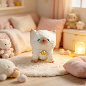 Figura Decorativa de Gato Adorable de Resina, Coleccionable, para el Hogar y el Automóvil - Product Image 1