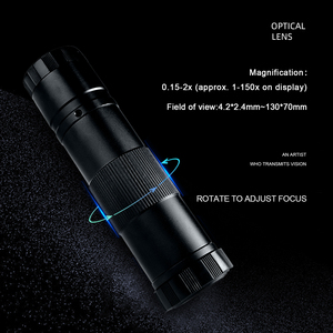 Máy ảnh ghi âm yazhan 48mp 4k Quay video kính hiển vi cánh tay Stander với ống kính 150x và đèn LED để sửa chữa điện tử/PCB - Product Image 6