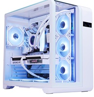Boîtier PC avec ventilateurs, moniteur de température, aquarium panoramique 270°, côté GPU 400 mm, refroidissement par eau 360 mm, boîtier d'ordinateur de jeu ATX