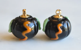 Murano calabaza cuenta fruta para la fabricación de joyas cuentas de vidrio hechas a mano - Product Image 2