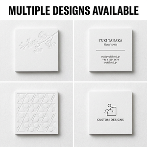 Cartes de visite en relief avec motif de branche de cerisier, papier en coton épais, personnalisées, OEM, luxe, sur mesure - Product Image 3