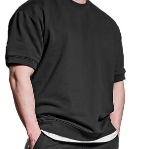 T-shirt oversize à coupe ample, épaules tombantes, streetwear, qualité, logo personnalisé, t-shirt uni pour homme - Product Image 3