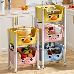 Organizador de juguetes para niños, estantería de almacenamiento de varios niveles con ruedas para dormitorio, sala de estar, unidad de almacenamiento de juguetes infantiles - Product Image 4