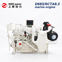 Moteur diesel marin SCDC SDEC série D683 D683ZLCA8B de remplacement pour 6CTA8.3 8.3L 234.5kw 320HP, pour fabricant de yachts et de bateaux de patrouille