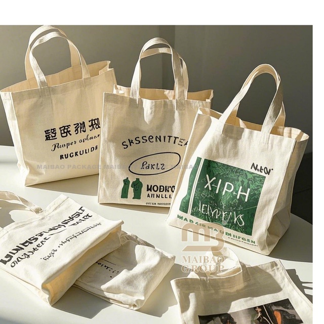 Personalized Cute Canvas Bag Printed logo Christmas Canvas Tote Bags for Women Reusable Cotton Canvas Gift Shopping Bags
