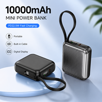 Nouveaux produits 2026 : Mini batterie externe 10000 mAh avec charge rapide PD22.5W, affichage numérique et logo personnalisé en usine