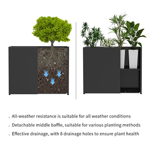 JH-Mech Bac à légumes surélevé robuste pour plantes d'extérieur, facile à installer, <span class=keywords><strong>pieds</strong></span> réglables, 38"*10"*30", bac à plantes en métal pour extérieur - Product Image 4