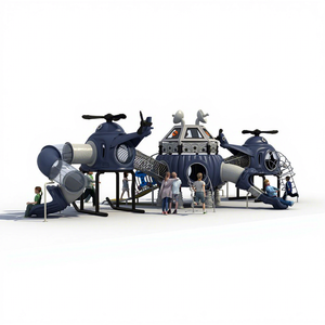 Équipement de <span class=keywords><strong>parc</strong></span> d'attractions extérieur pour enfants sur le thème des vaisseaux spatiaux, toboggans pour maternelle, structure de jeux personnalisée - Product Image 5