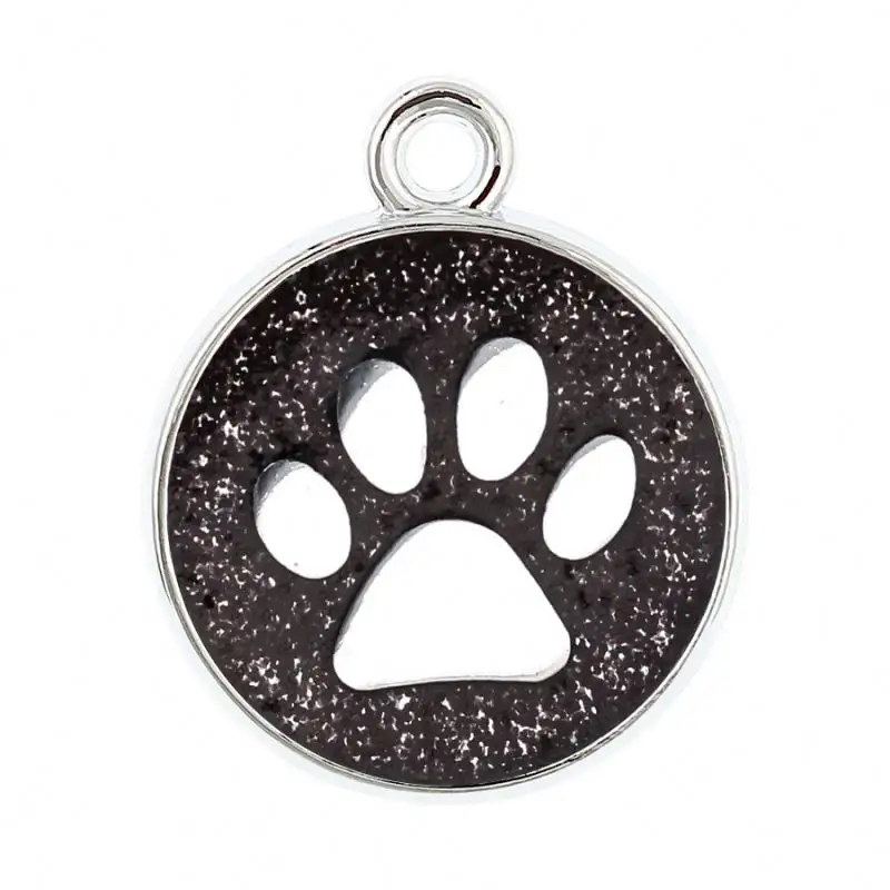 2013 diskon besar gantungan kunci gantung anjing kerah hewan peliharaan untuk perhiasan membuat Glitter kucing anjing liontin cakar DIY