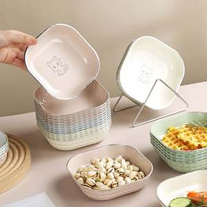 Assiette à fruits en plastique de qualité alimentaire, motif dessin animé, petite assiette de table pour restes - Product Image 6