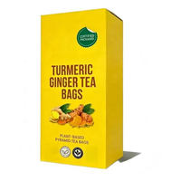 OEM ODM Thé aux herbes au curcuma et au gingembre GMP HACCP ISO22000 20 sachets pyramidaux 40g Sans caféine