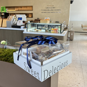 Phong Cách Pháp Rõ Ràng Nắp Xách Tay Tấm Ban Bánh & Nến Bao Bì Hộp Với Bronzing Cho Buổi Chiều Trà Quà Tặng - Product Image 2